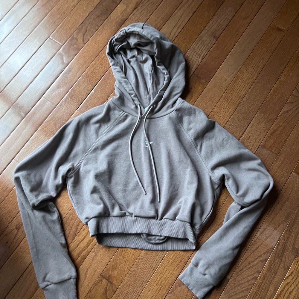 Gym shark cropped hoodie